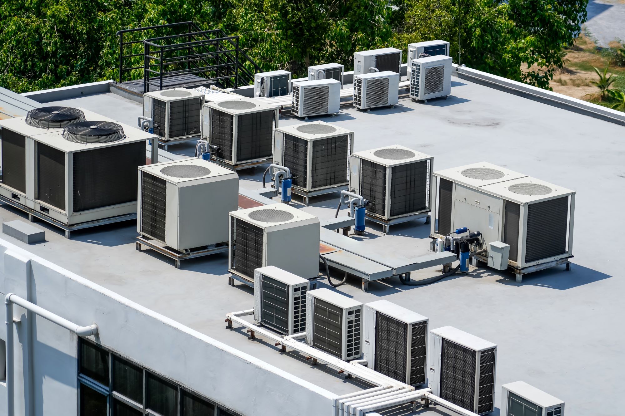 Commercial HVAC Equipment on Rooftop